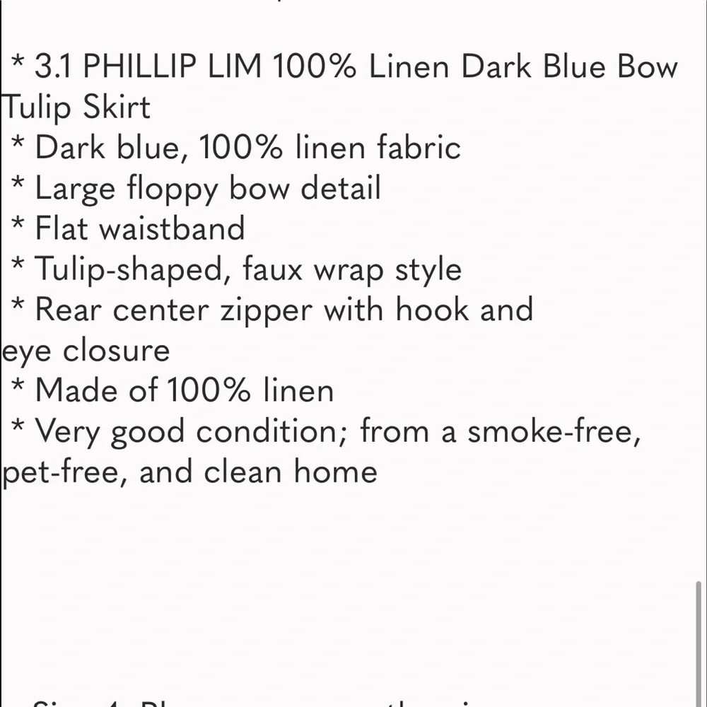 3.1 Phillip Lim Blue Linen Tulip Wrap Bow Mini Skirt High Waist l Luxury Size 2